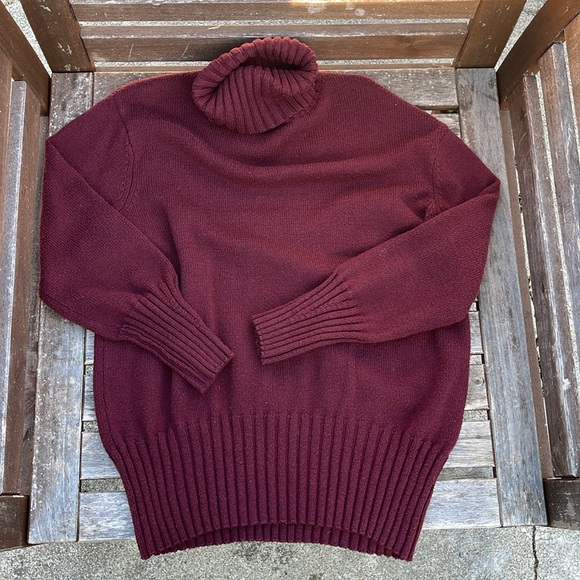 Maroon Turtle Neck Sweater - Picture 3 of 3